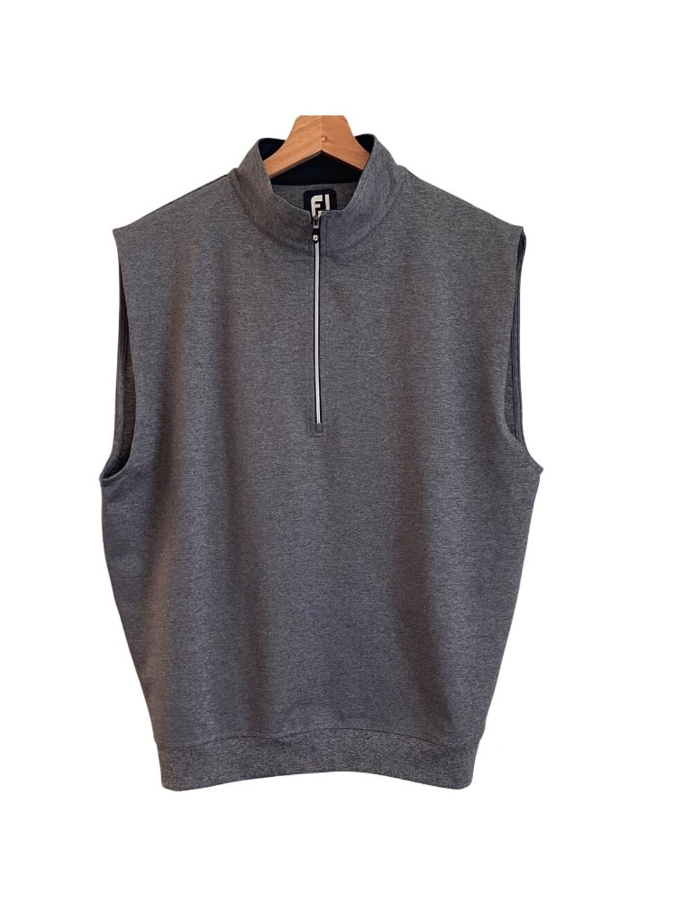 FootJoy Mens Golf Vest Size M 1/4 Zip Athleisure Performance Preppy Country Club